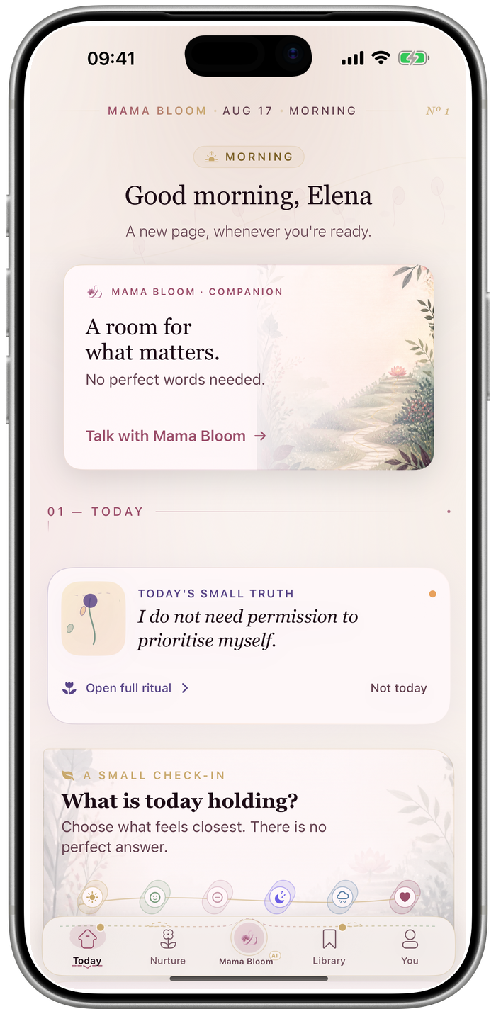 Mama Bloom Home with its personal companion and check-in